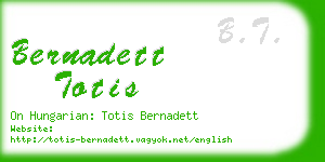 bernadett totis business card